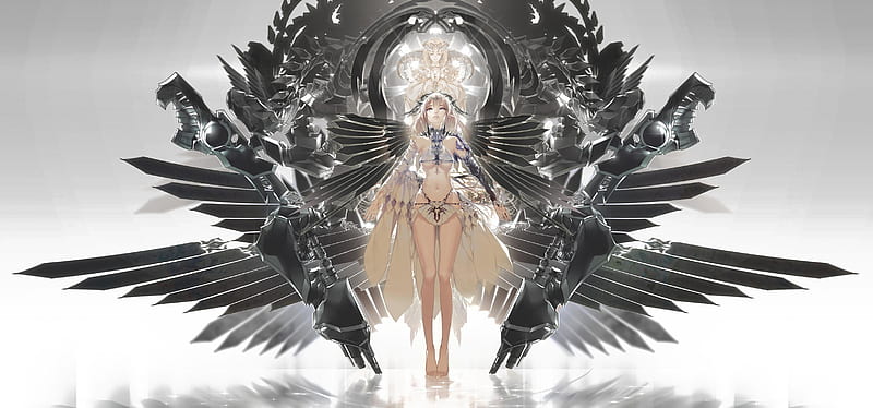 Mecha angel, wings, anime, Mecha, angel, HD wallpaper