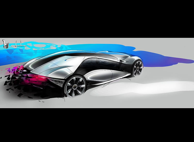 Bertone Pandion Concept - Design Sketch, car, HD wallpaper