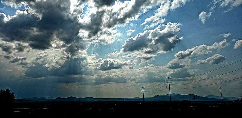 CieloNublado, sky, nublado, nuves, resplandor, HD wallpaper