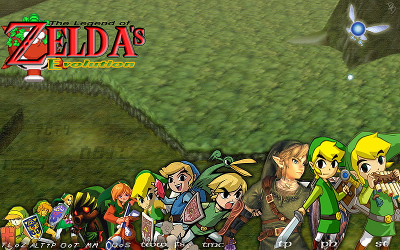 The Zelda revolution, toon link, colorful, link, video games, minish cap, rupee, grasslands, green, bird, fairy, HD wallpaper