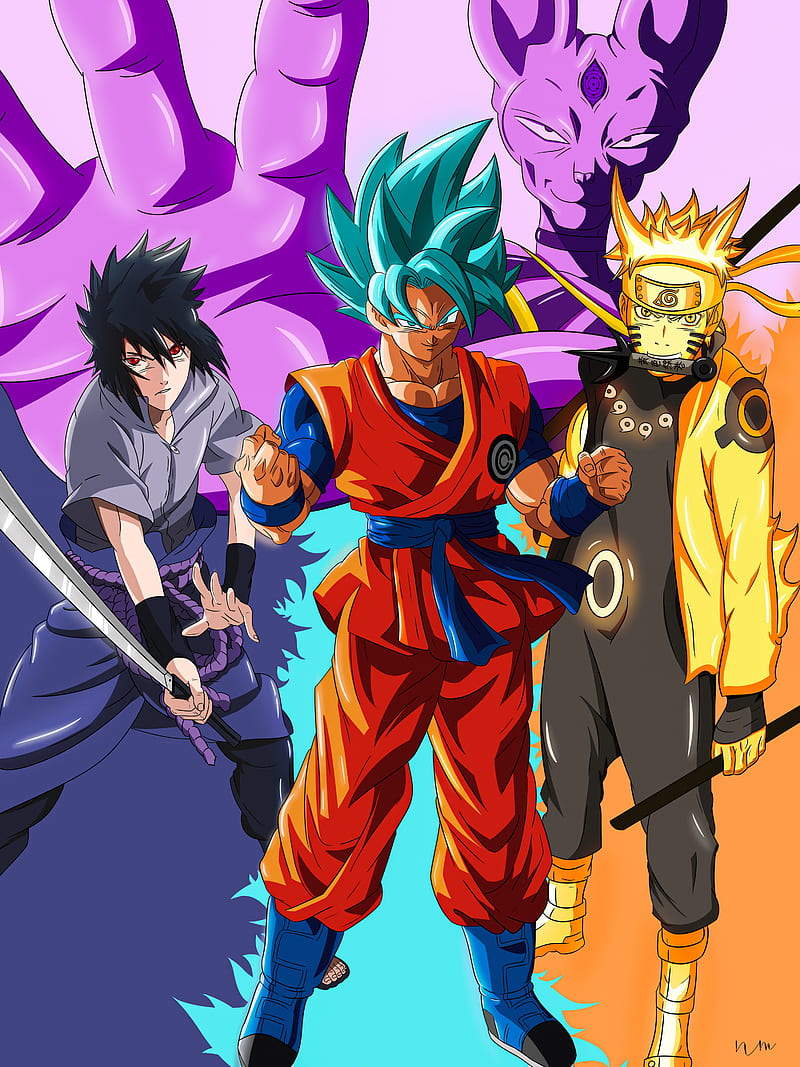 4K Descarga gratis | Goku x naruto, beerus, dragon ball z, rinnegan ...