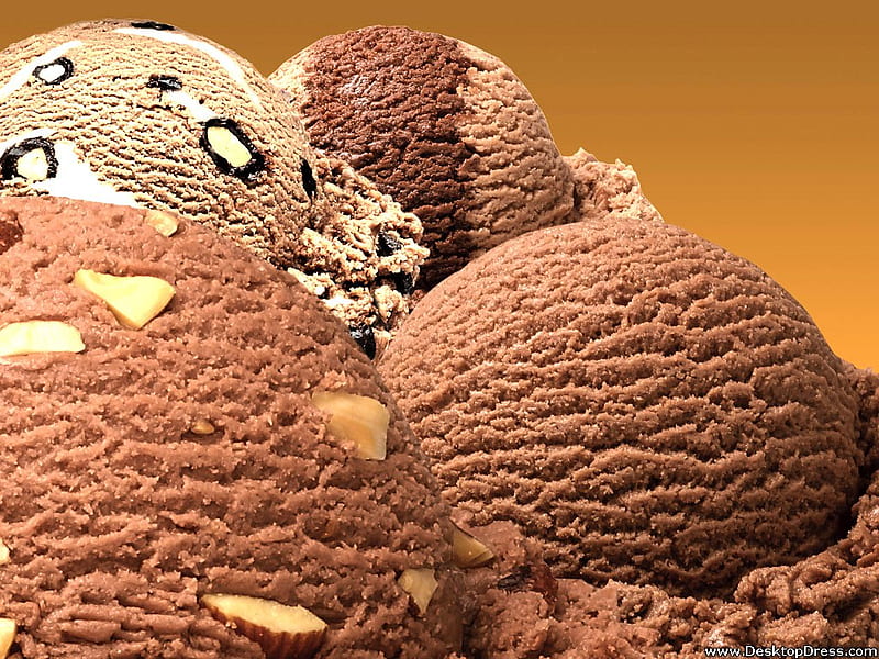 Other Background Chocolate Ice Cream with Nuts, HD wallpaper