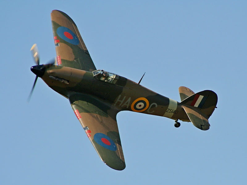 Hawker Hurricane, world, hurricane, guerra, british, ww2, hawker, airplane, plane, antique, english, wwii, classic, HD wallpaper