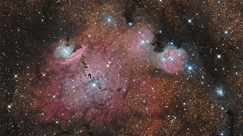 Colorful Glittering Glare Emission Nebula Stars Space Space, HD wallpaper