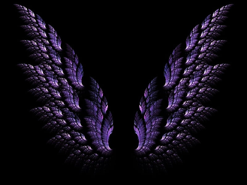 Wings of an Angel, wings, wing, purple, abstract, HD wallpaper