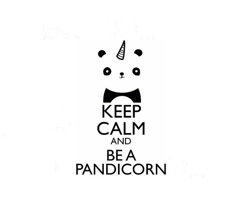 Be a pandicorn, fun, keep calm, panda, unicorn, HD wallpaper