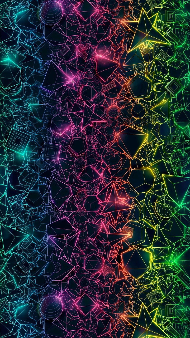 Neon, color, shapes, HD phone wallpaper