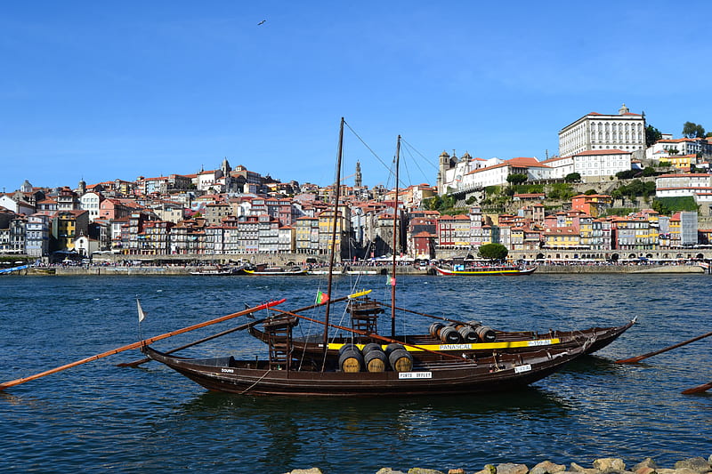 Oporto, Boat, River, Portugal, HD wallpaper
