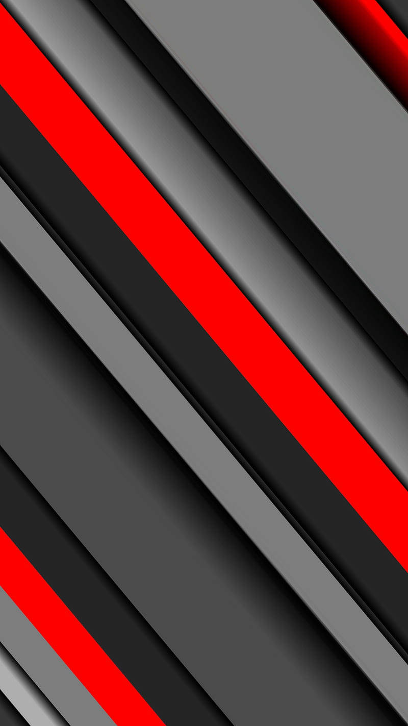 Stripes, abstract, desenho, digital, gray, iphone, lines, material, red, samsung, texture, HD phone wallpaper
