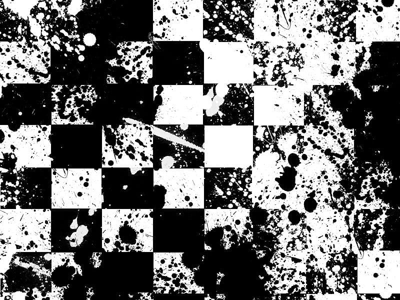 Black and white, black, white, checker board, HD wallpaper