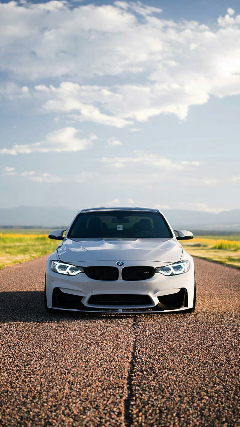 BMW M3, car, f80, front, sedan, tuning, vehicle, view, white, HD phone wallpaper