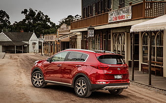 kia sportage, 2016, kia, red, HD wallpaper