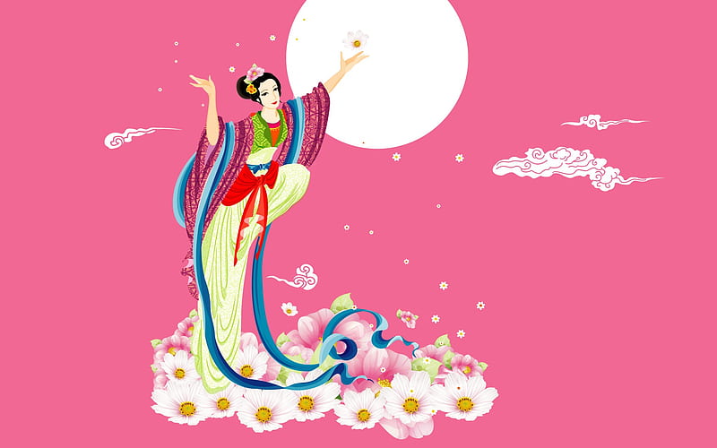Chang-e flies to the moon- Mid-Autumn Festival special edition 13, HD wallpaper