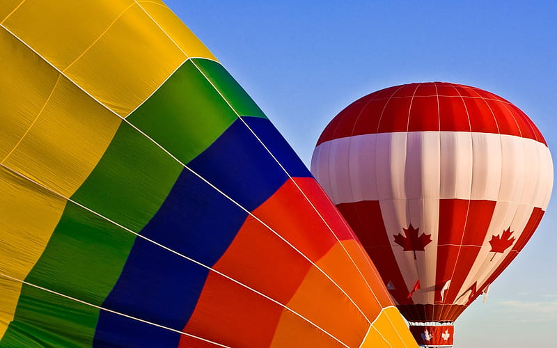 Colorful hot air balloons during inflation 01, HD wallpaper