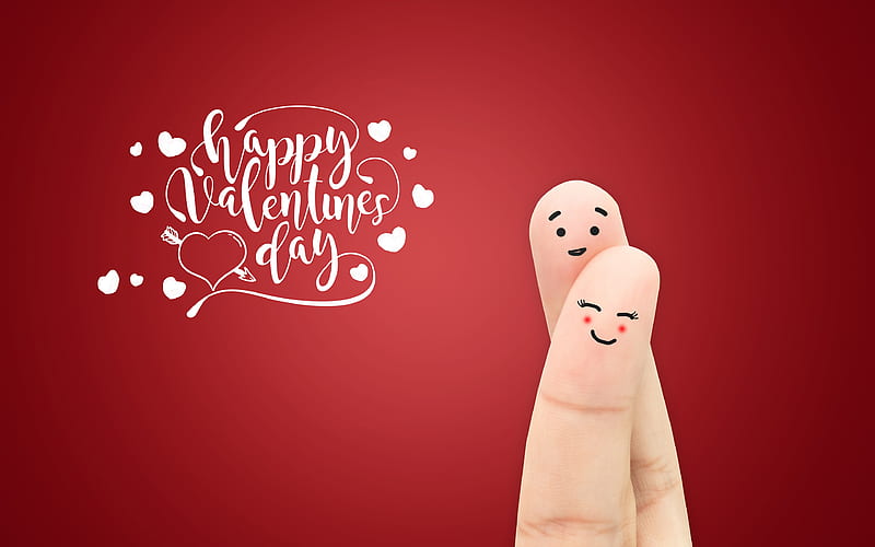 2019 Happy Valentines Day Creative Finger, HD wallpaper