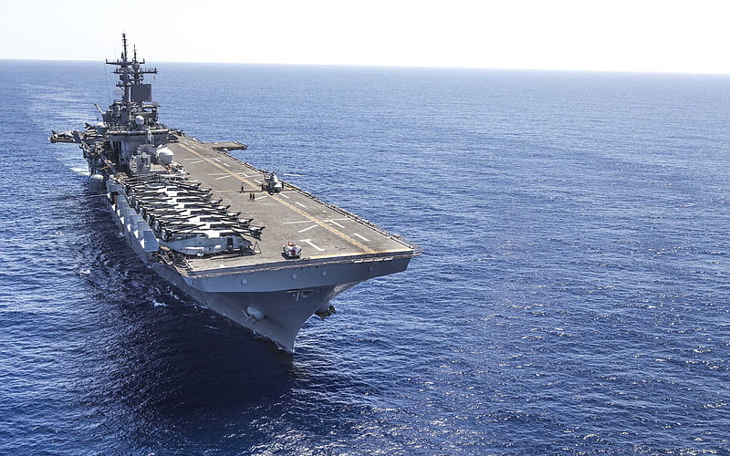 aircraft carrier, US Navy, US Army, ocean, HD wallpaper