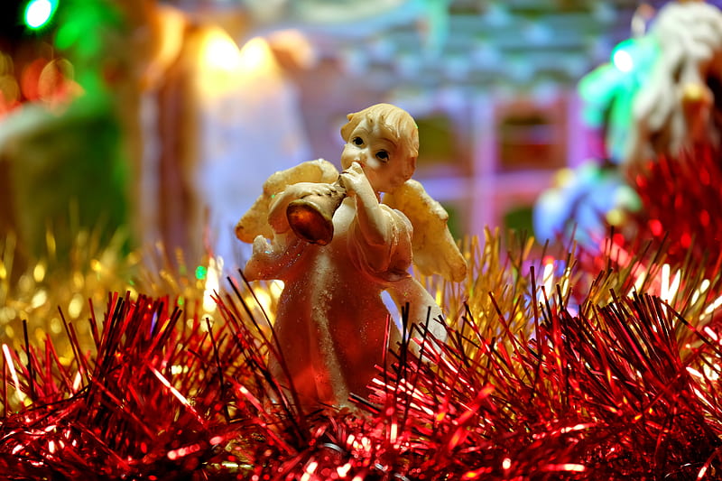 Holiday, Christmas, Angel, Christmas Ornaments, Figurine, HD wallpaper
