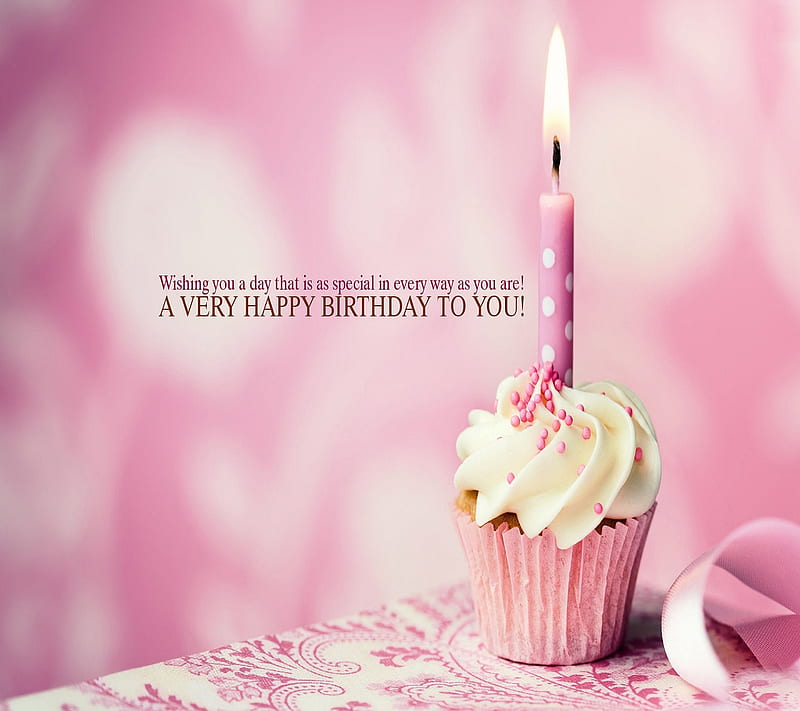 Happy Birtay, cake, cup, wishes, HD wallpaper