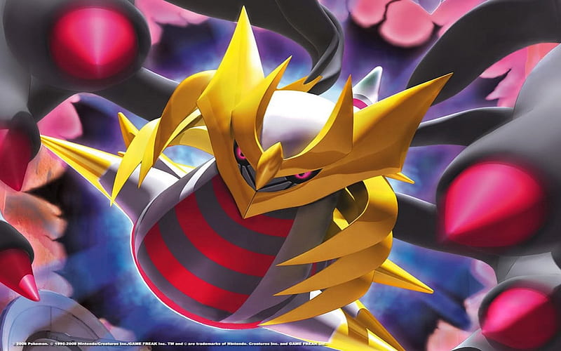 Giratina (Pokémon) and Background, Shiny Giratina HD wallpaper