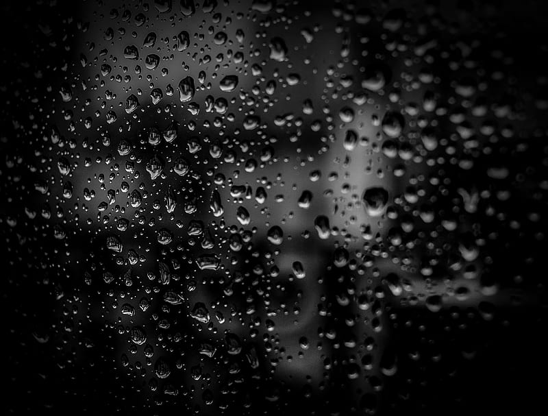 black, drop, tear, water, window, HD wallpaper