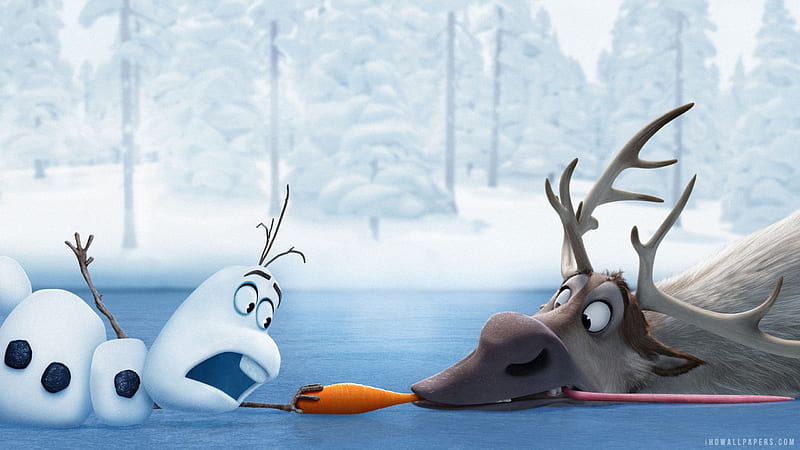 Olaf y sven, disney, sven, olaf, dibujos animados, pixar, Fondo de pantalla  HD | Peakpx