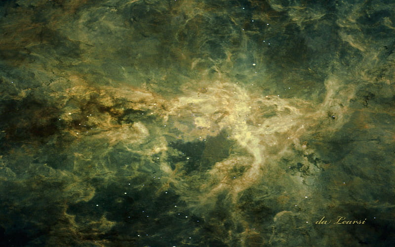 Tarantula Nebula, dalearsi, Space, Universe, Mist, Nebula, Galaxy, Green, da Learsi, Blue, 1920x1200, HD wallpaper