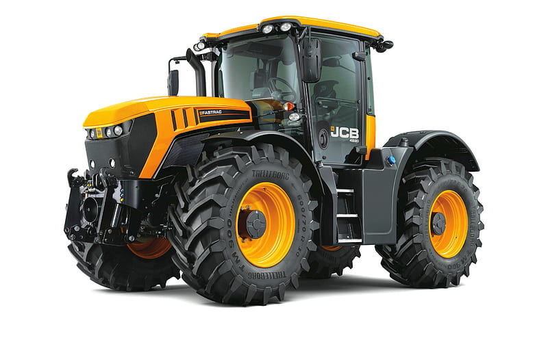 JCB Fastrac 4220, large tractor, new Fastrac 4220, agricultural machinery, tractor on white background, JCB, tractors, HD wallpaper