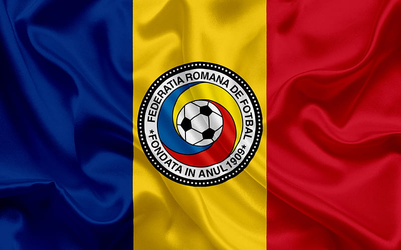 Romania national football team, emblem, logo, football federation, flag, Europe, flag of Romania, football, World Cup, HD wallpaper