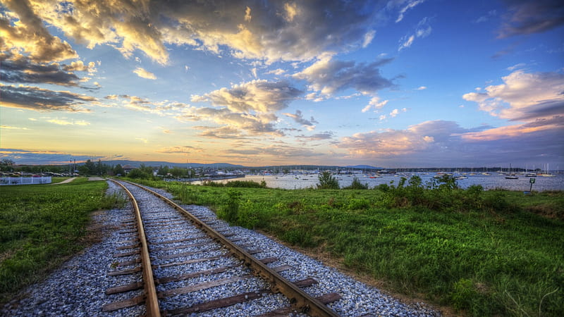 Scenic Rails, train tracks, scenic train, scenic train tracks, HD wallpaper