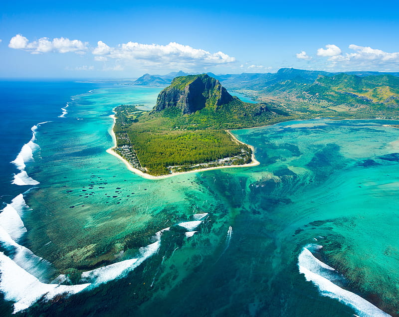 Reef Island Ultra, Nature, beach, View, Travel, Tropical, Reef, Aerial, HD wallpaper