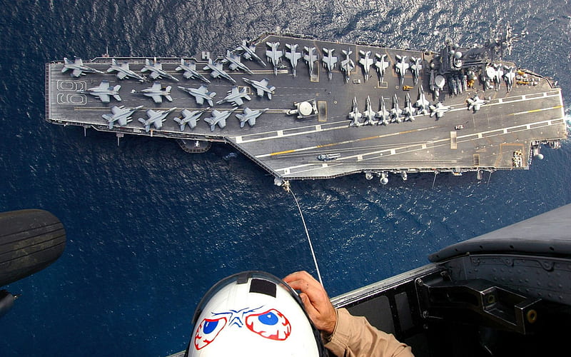 carrier from above, aircraft, carrier, planes, ship, HD wallpaper