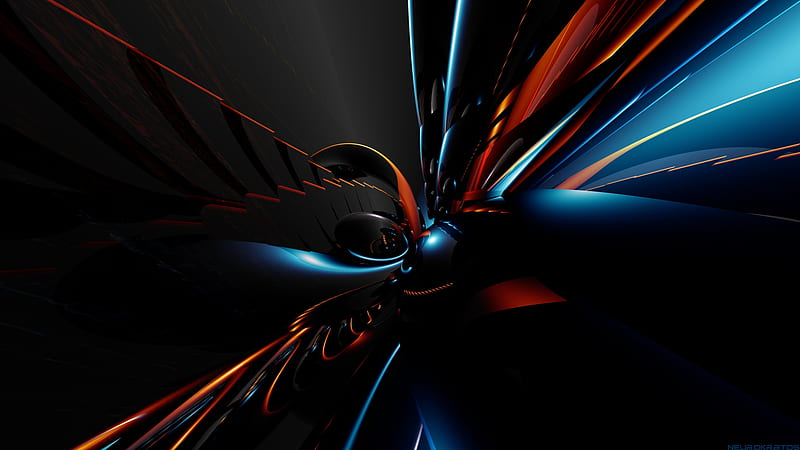 Origin, black, 3d, bryce, abstract, blue, HD wallpaper | Peakpx