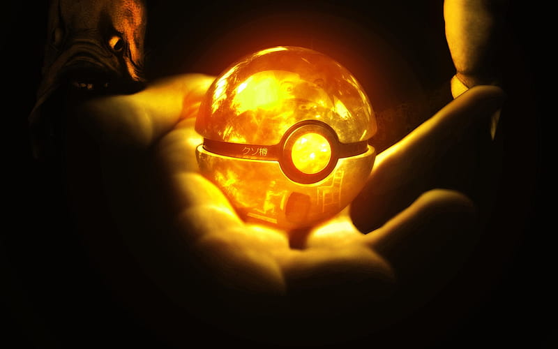 Pokemon, fireball, ball for Pokemon, HD wallpaper