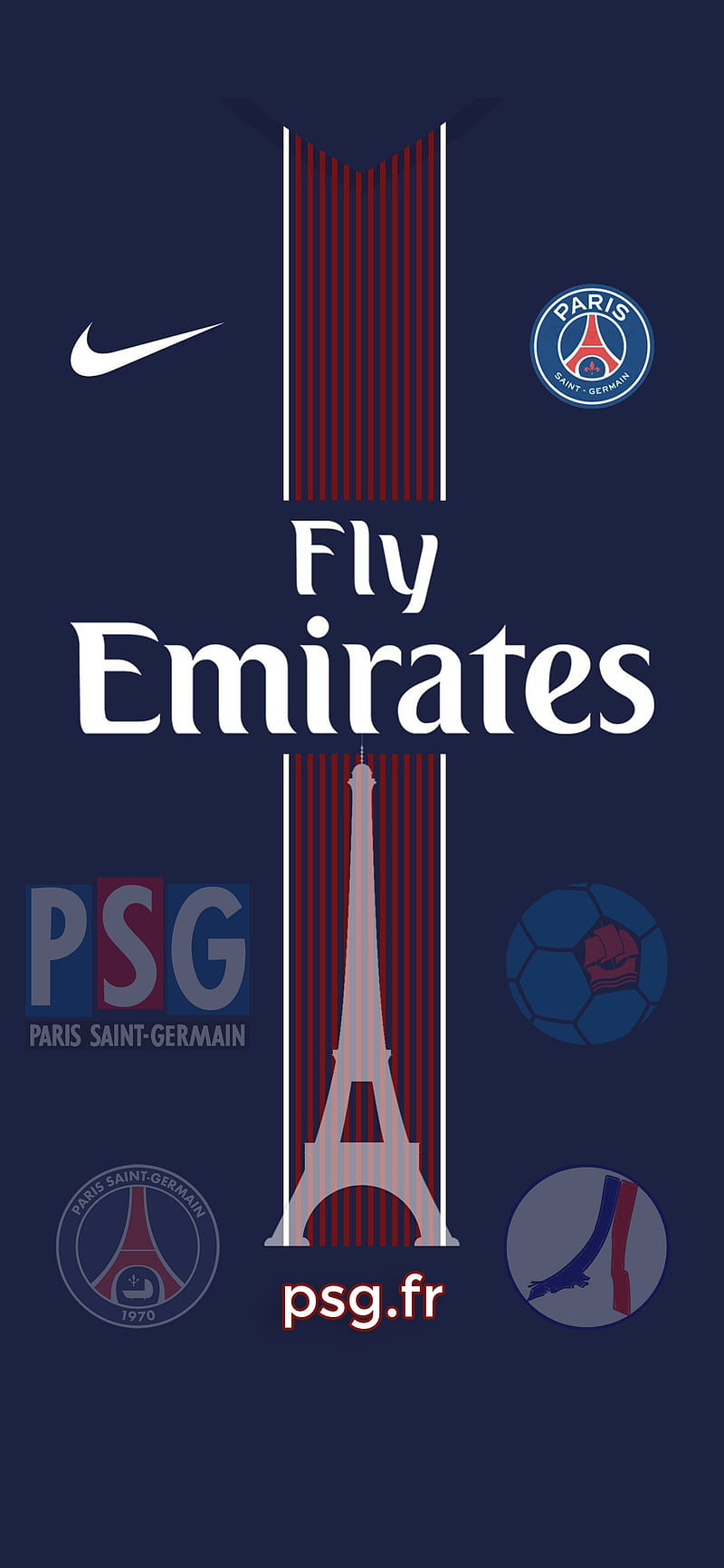 PSG XS MAX IPHONE, nike, fly emirates, paris, france, eifel, football, neymar, soccer, HD phone wallpaper