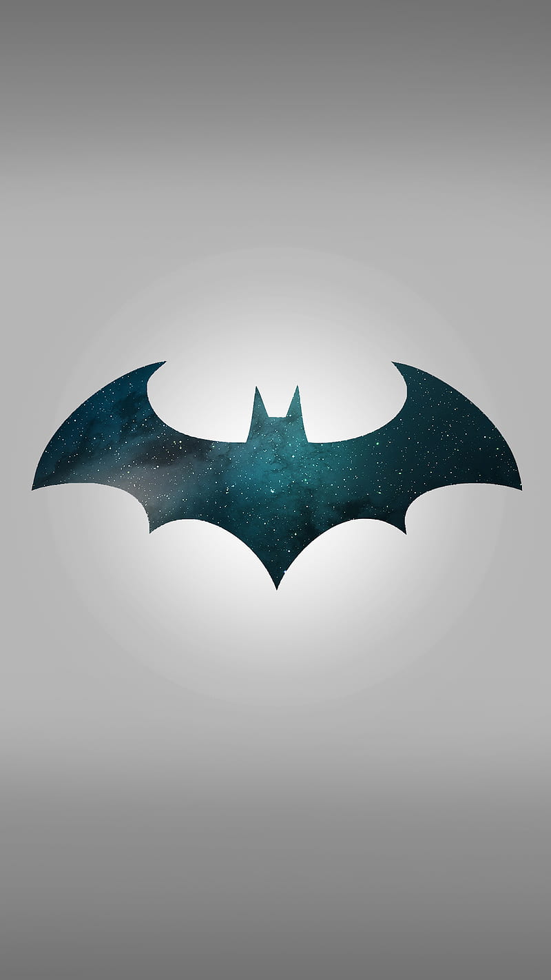 Batman space, dc, dc comics, gris, hero, logo, logos, white, HD phone  wallpaper