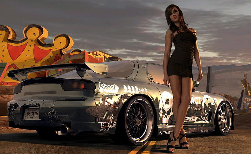 Need For Speed Pro Street Girl, need-for-speed, street, girl, games, HD wallpaper