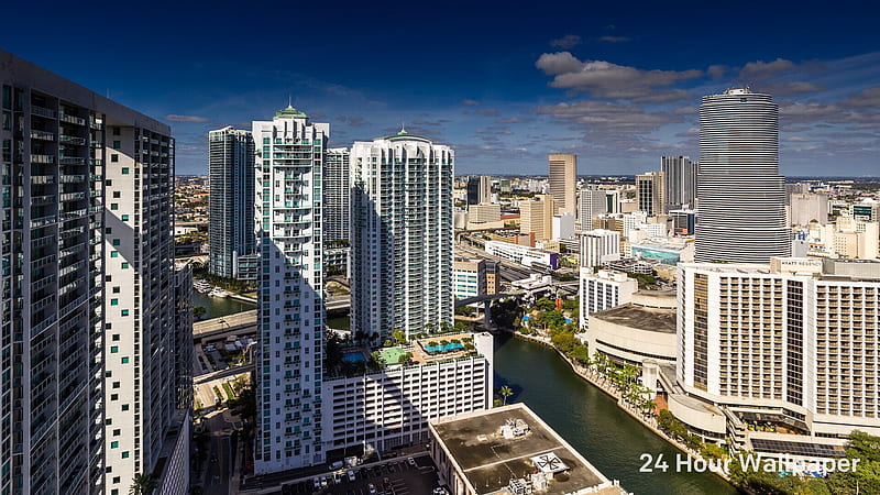 Miami, Downtown Miami, HD wallpaper
