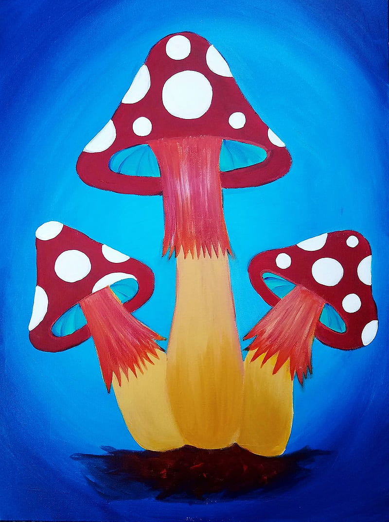Mario Mushroom Art, mushroom art, mushroom drawing, mushroom painting, psicodelia, psychedelic art, red and white mushroom, trippy, trippy art, trippy drawing, HD phone wallpaper
