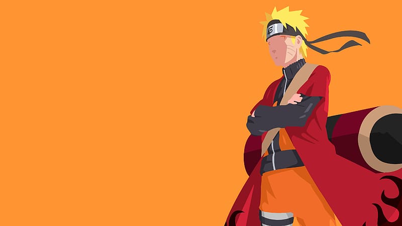 Anime, Naruto, Warrior, Ninja, Minimalist, Naruto Uzumaki, Hokage (Naruto), HD wallpaper