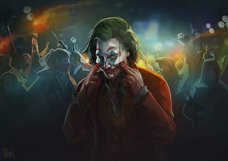Joker Always Smile , joker-movie, joker, superheroes, supervillain, artstation, HD wallpaper