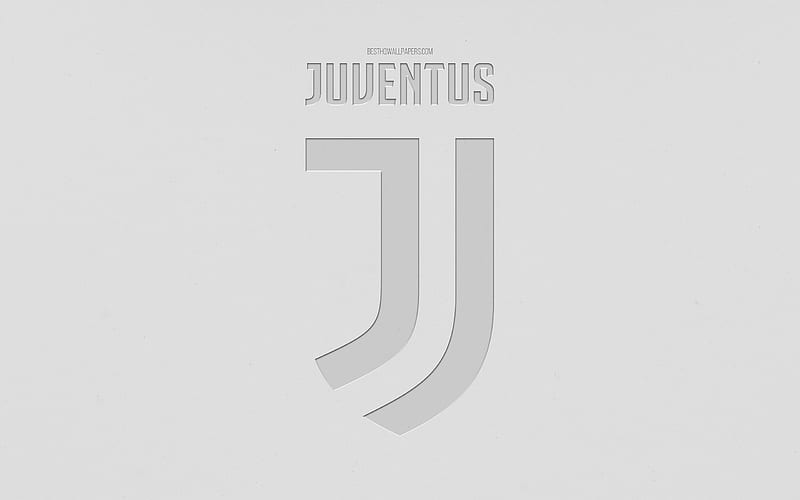 Juventus FC, stylish art, new logo, white background, Juve, Italian football club, new emblem of Juventus, Turin, Italy, Serie A, football, Europe, HD wallpaper