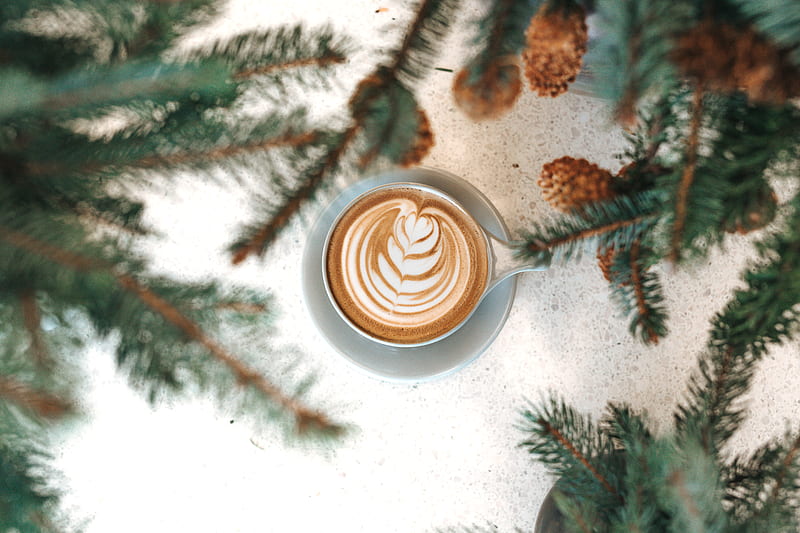 espresso coffee on cup, HD wallpaper