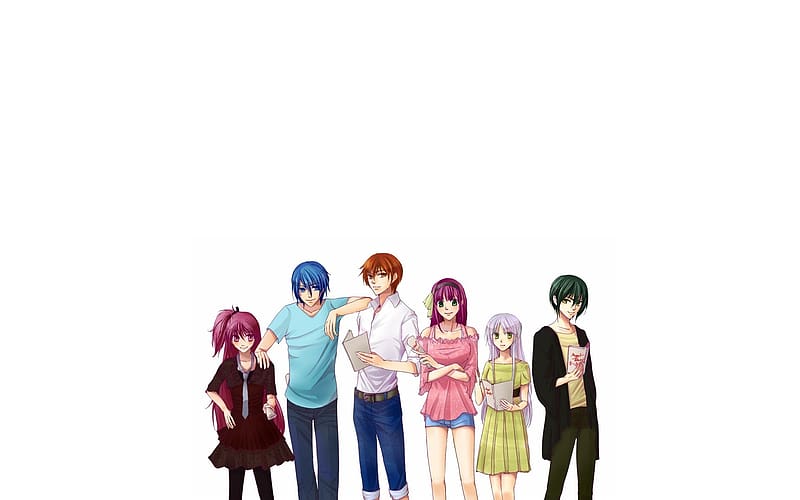 Anime, Angel Beats!, Yuri Nakamura, Kanade Tachibana, Hinata Hideki, Yuzuru Otonashi, Ayato Naoi, Masami Iwasawa, HD wallpaper