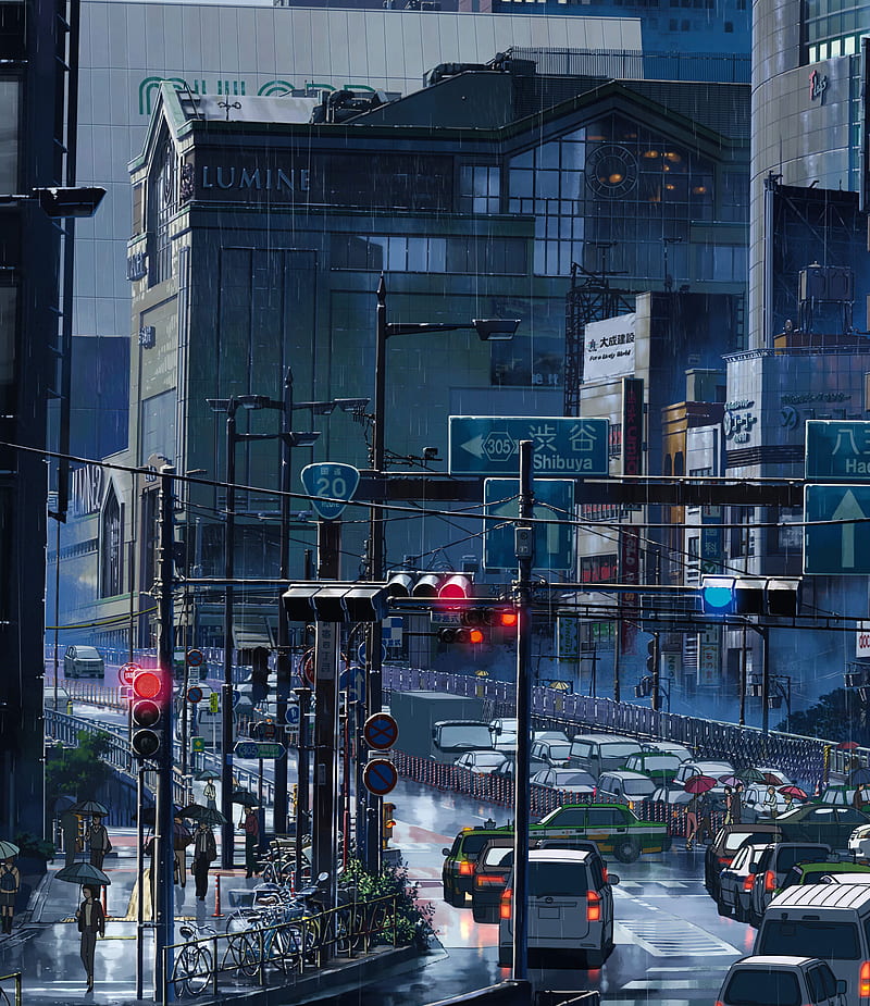 anime, landscape, urban, city, portrait display, Kimi no Na Wa, HD phone wallpaper