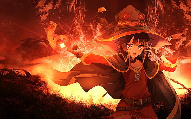 Anime, KonoSuba – God’s blessing on this wonderful world!!, Megumin (KonoSuba), HD wallpaper