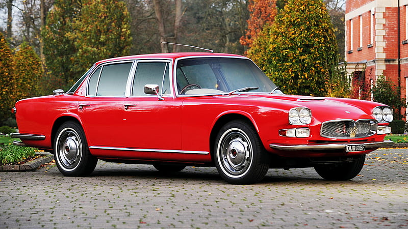 Maserati, Maserati Quattroporte, Car, Full-Size Car, Luxury Car, Old Car, Red Car, Retro, Sports Sedan, HD wallpaper
