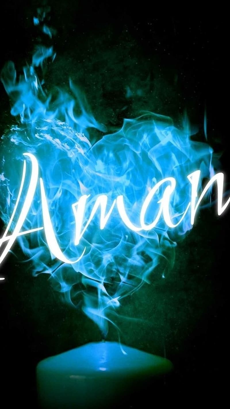 Aman Naam Ka, blue flame, blue flam, aman, naam, HD phone wallpaper
