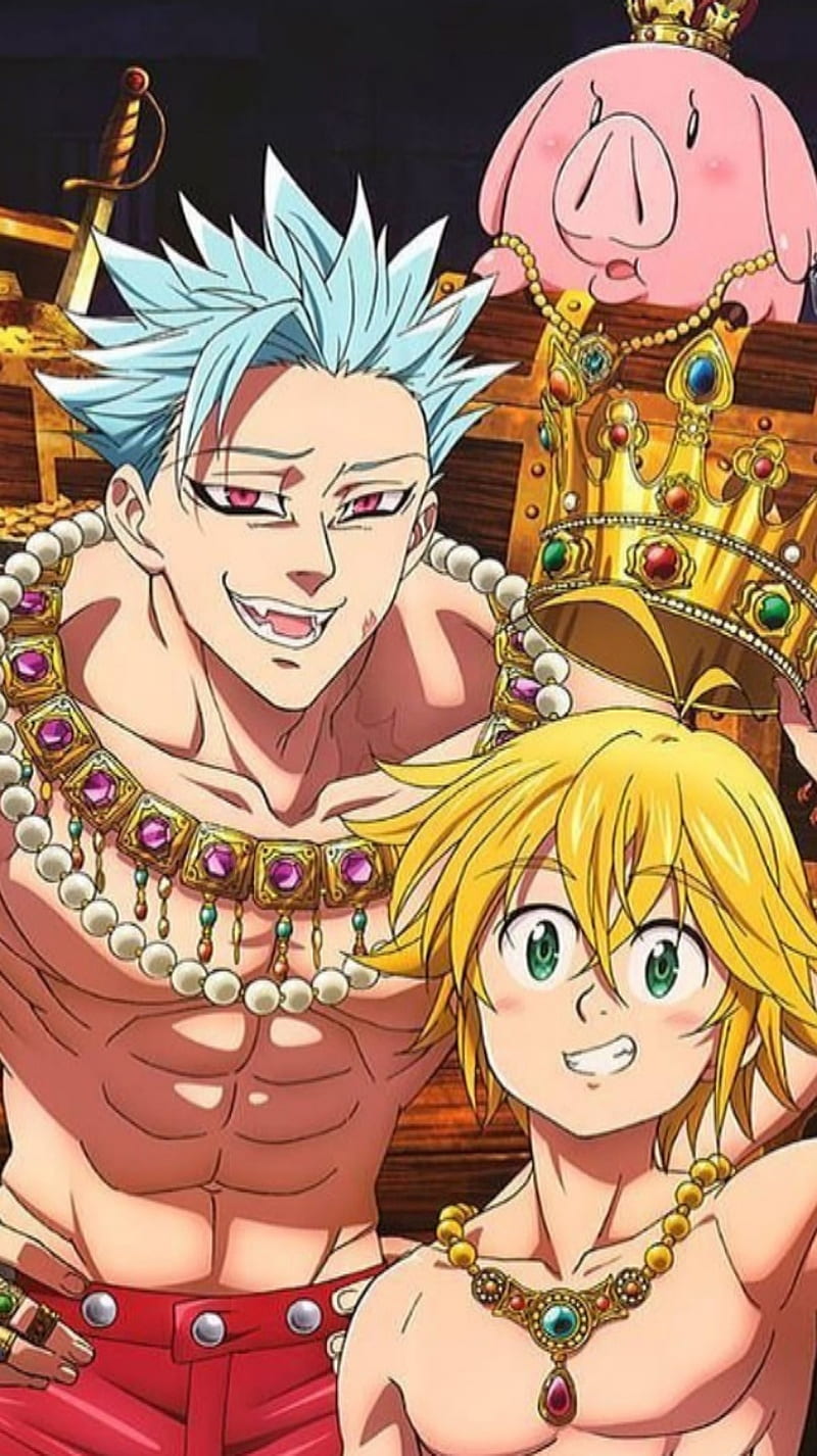 Ban And Meliodas, demon, god, HD phone wallpaper