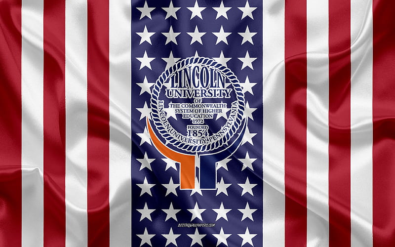 Lincoln University Emblem, American Flag, Lincoln University logo, San Francisco, USA, Lincoln University, HD wallpaper