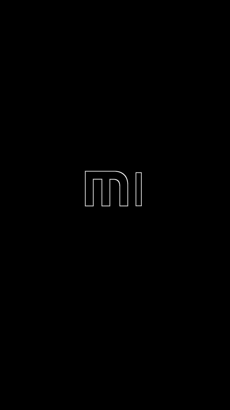 mi black, logo, mi brand, HD phone wallpaper